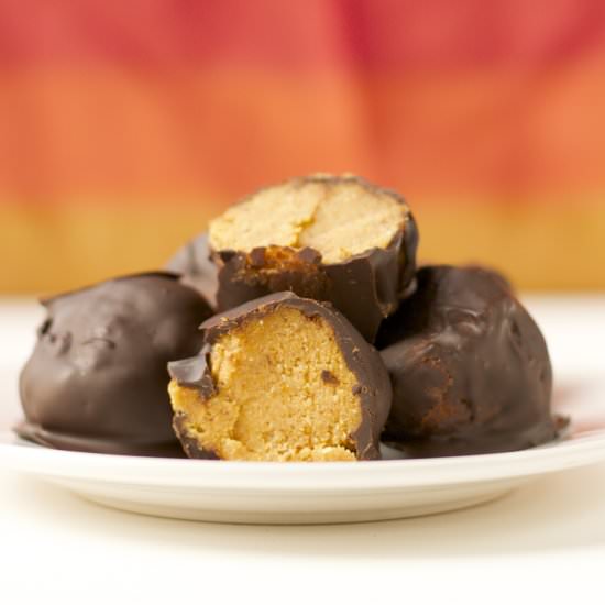 Healthy Pumpkin Protein Truffles - Recipe photo by proshapefitness