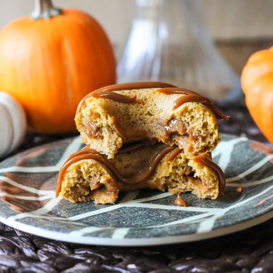 Pumpkin Dulce de Leche Doughnuts - Recipe photo by bakerita
