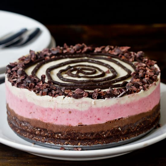Raw Vegan Neapolitan Cake - Recipe photo by Home Cooking Adventure
