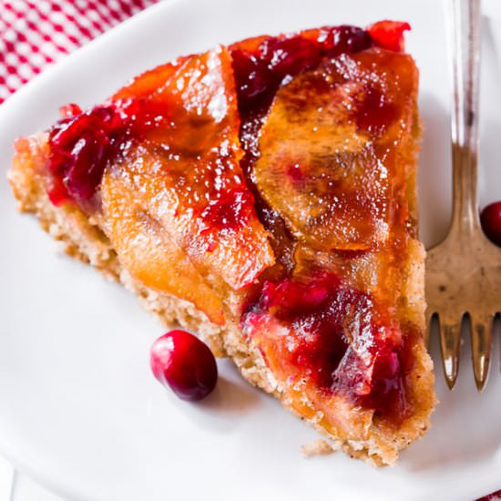 Cranberry Apple Upside-Down Cake - Recipe photo by sallysbakingaddiction