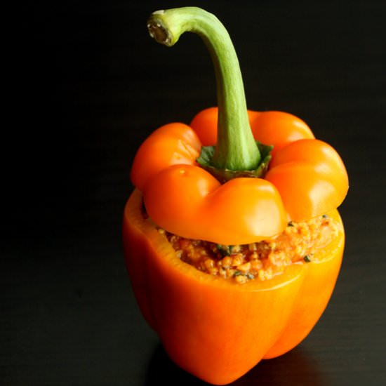 Meatless Stuffed Peppers - Recipe photo by JesseLWellness
