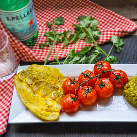 Saffron & Lime Tilapia Fillet - Recipe photo by dishtales