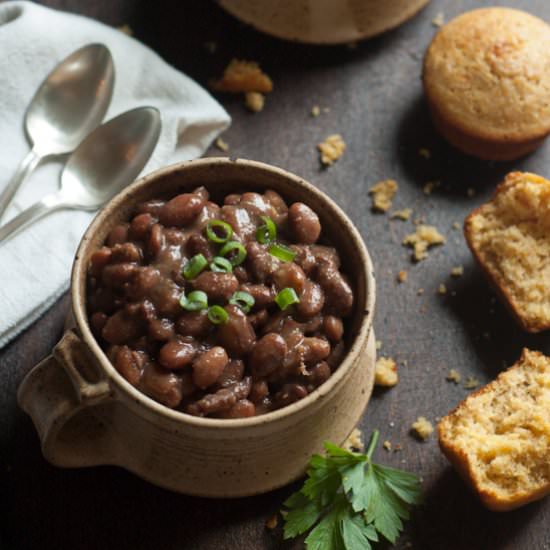 Slow Cooker Ham and Beans - Recipe photo by theadventurebite