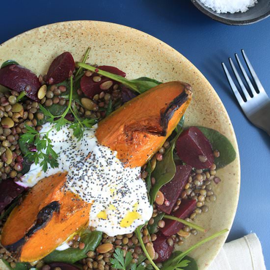 simple roasted pumpkin with yoghurt - Recipe photo by THE KAWAII KITCHEN