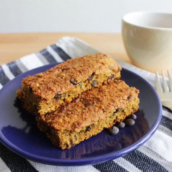 Healthy Cinnamon Pumpkin Bars - Recipe photo by withanopenmind