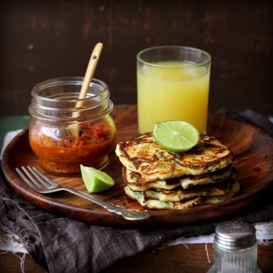 Spinach & Ricotta Cheese Pancakes - Recipe photo by easyfoodsmith