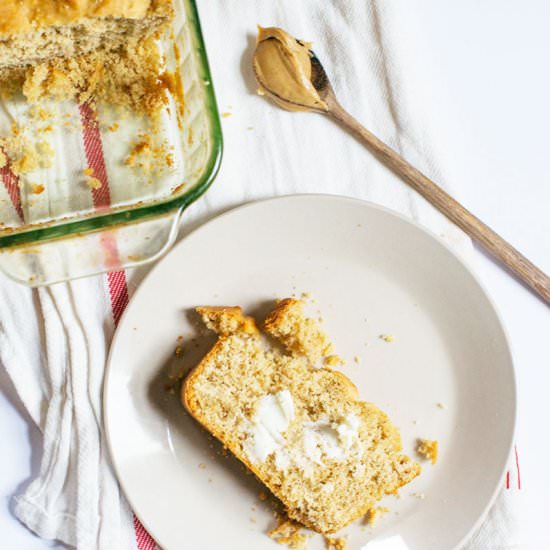 Gluten-free peanut butter bread - Recipe photo by thehomesteady