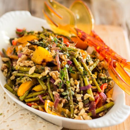 Roasted Asparagus and Bell Pepper Salad - Recipe photo by The Healthy Foodie