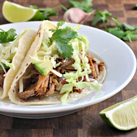 Pork Carnitas Tacos - Recipe photo by PinchandSwirl