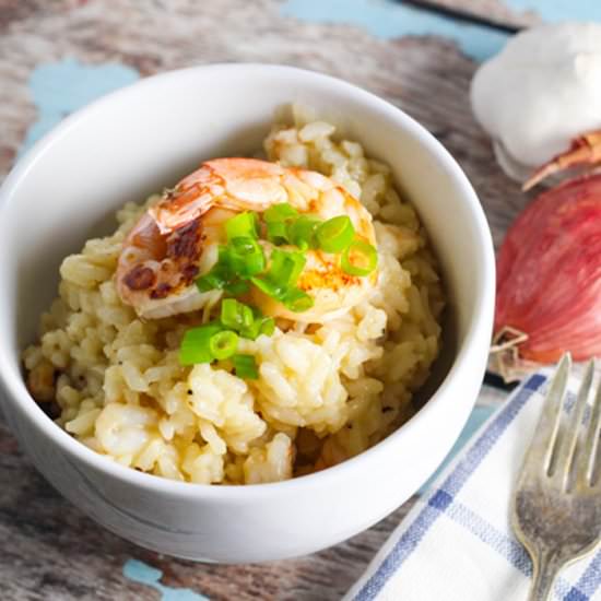 Grilled Shrimp Risotto - Recipe photo by platingsandpairings