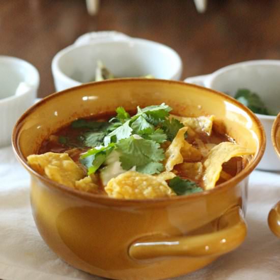 Chicken Tortilla Soup - Recipe photo by pearlsonastring