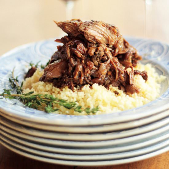 Slow-Cooked Lamb w/ Jammy Red Wine - Recipe photo by capefearnutrition