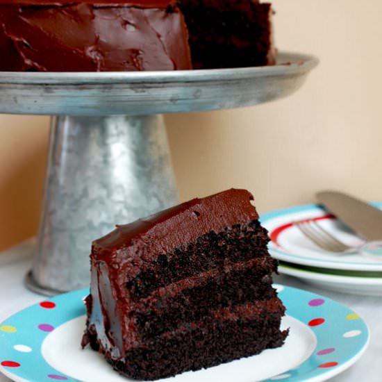 Chocolate caramel sea salt cake - Recipe photo by evabakes