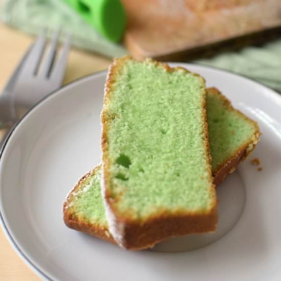 Condensed Milk Pandan Pound Cake - Recipe photo by MamaAisyah