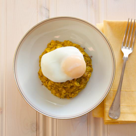 Spicy Dal Curry & Poached Eggs - Recipe photo by deliciousfromscratch