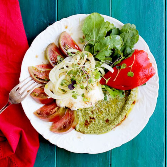 Arugula Burrata Tomato Salad - Recipe photo by calizona