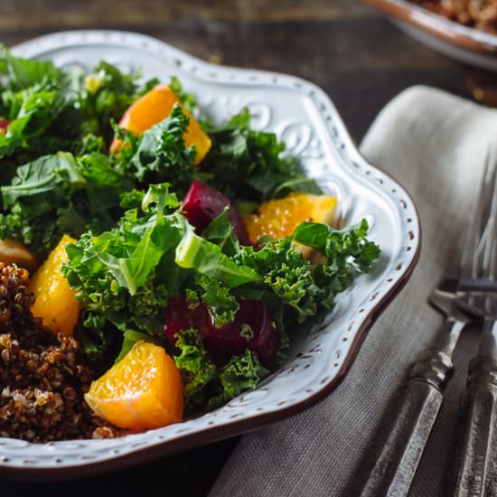 Easy Beet, Orange and Kale Salad - Recipe photo by theblondechef
