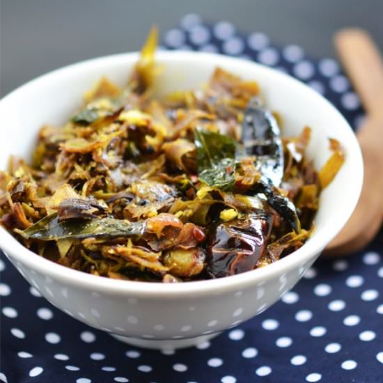 banana peel thoran (poriyal) - Recipe photo by Indian Khana