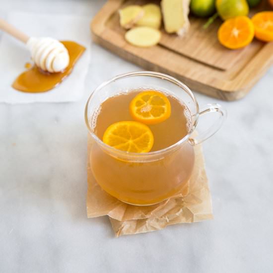 Calamansi Honey Ginger Tea - Recipe photo by the little epicurean