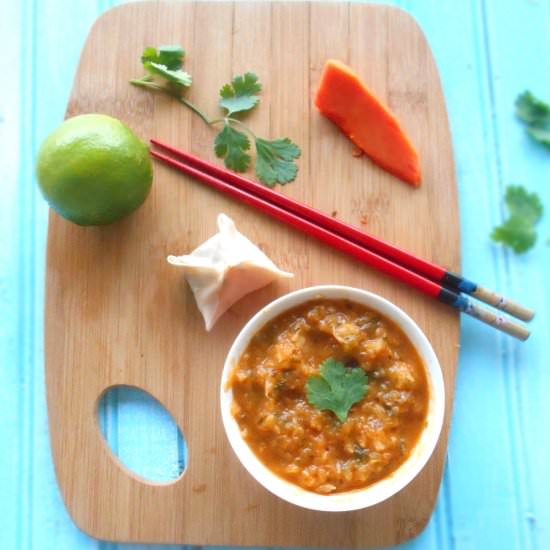 Pineapple, Papaya & Poblano Chutney - Recipe photo by healingtomato