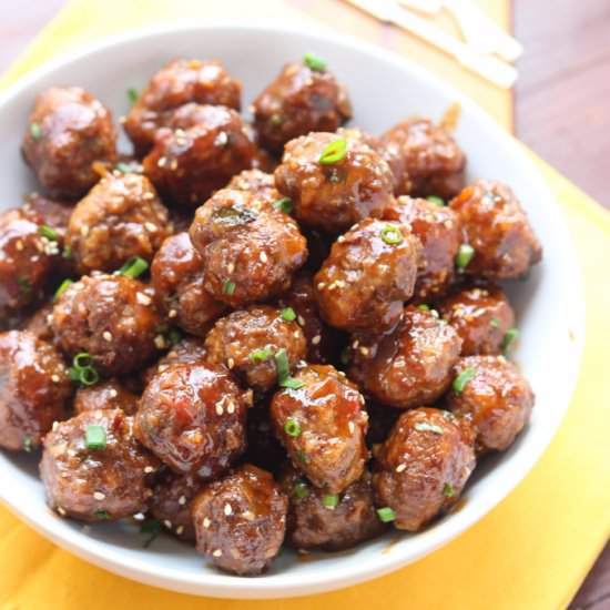 Crockpot Sesame Meatballs - Recipe photo by littlebroken