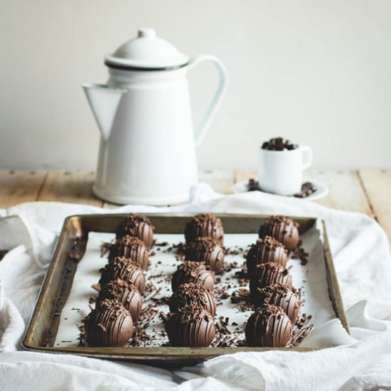 Kahlua-Spiked Mocha Cake Balls - Recipe photo by butterlustblog