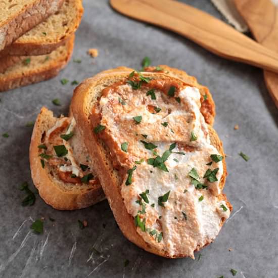Roasted Red Pepper Baked Ricotta - Recipe photo by lifeasastrawberry