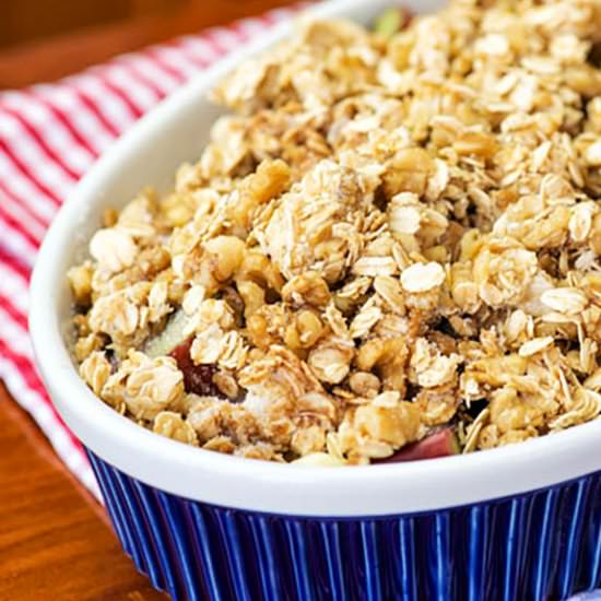 Apple Rhubarb Crumble - Recipe photo by OrgasmicChef