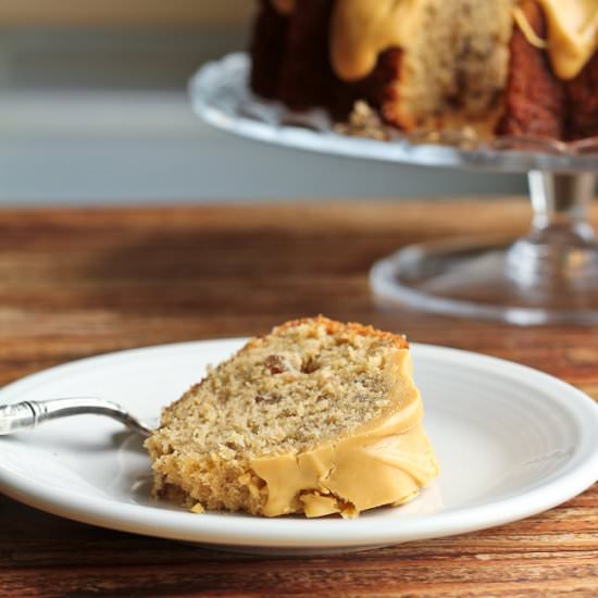 Caramelized White Chocolate Bundt - Recipe photo by LauraofTheSpicedLife