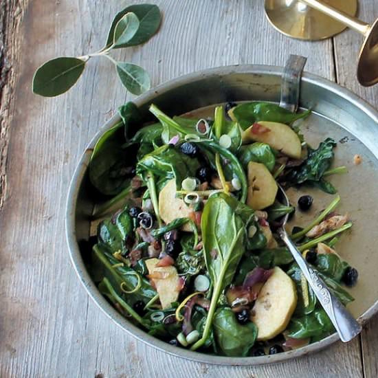 WARM SAUTÉED SPINACH WITH FEIJOA - Recipe photo by Inspired Edibles