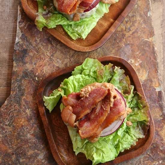 Almond Butter Bacon Burger - Recipe photo by thenourishedcaveman
