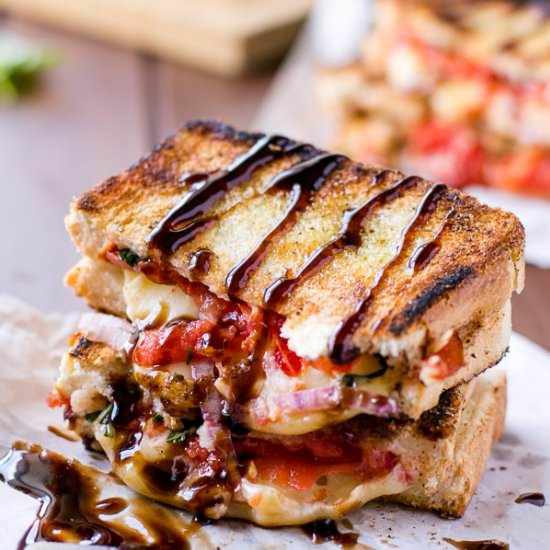 Caprese Grilled Cheese - Recipe photo by Cafe Delites