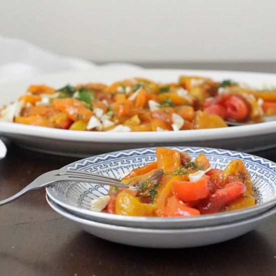 Mediterranean roasted bell peppers - Recipe photo by ImmigrantsTable