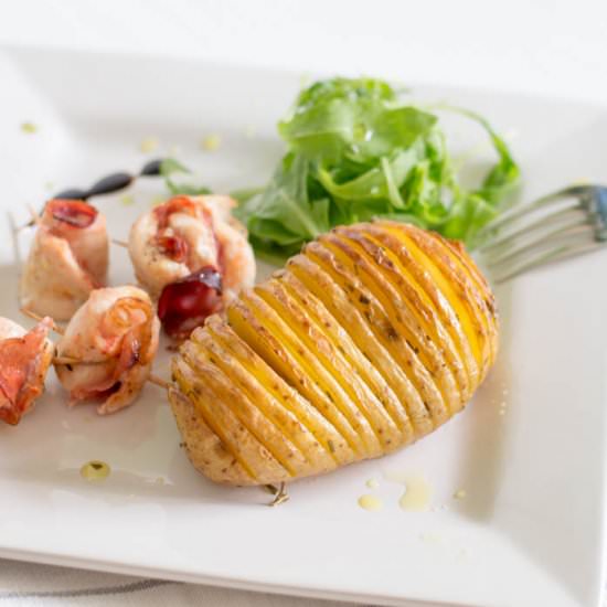 Hasselback potato and chicken rolls - Recipe photo by foodblogerka Bianka