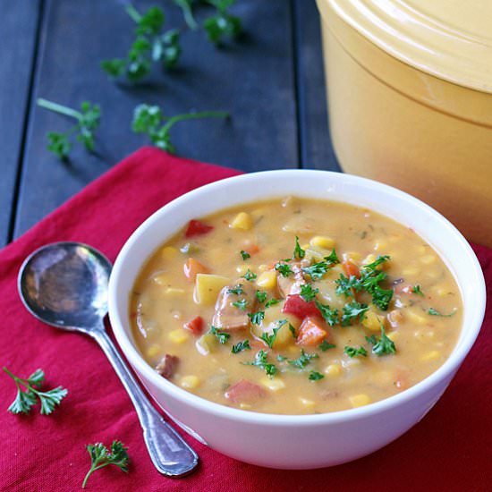 Potato Bacon Corn Chowder - Recipe photo by TiasKitchen