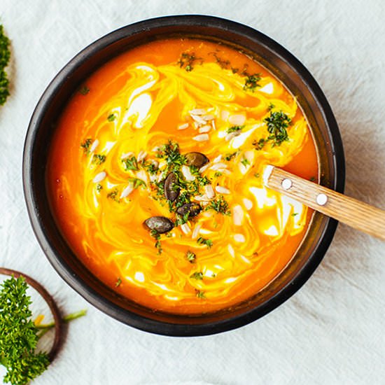 Apple Pumpkin Soup - Recipe photo by lazysundaycooking