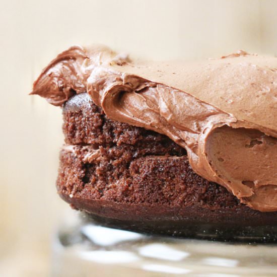 Old-Fashioned Chocolate Layer Cake - Recipe photo by First Time Foods