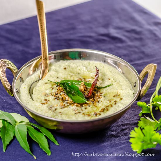 Cilantro Coconut Chutney - Recipe photo by Herbivore Cucina