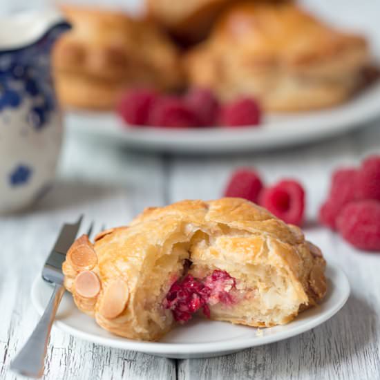 Raspberry and Almond Pithiviers - Recipe photo by KitchenSanctuary