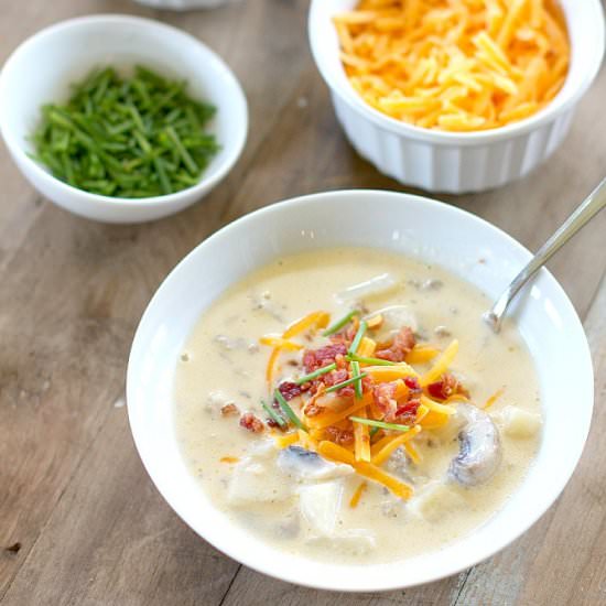 Hearty Potato Sausage Soup - Recipe photo by joyful scribblings
