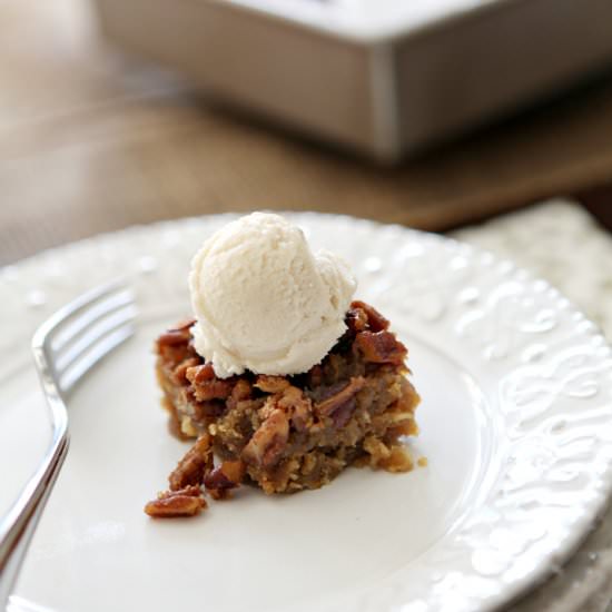 Drunken Pecan Pie Bars - Recipe photo by thespeckledpalate