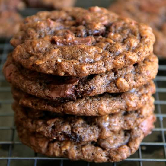 Double Chocolate Oatmeal Cookies - Recipe photo by runningwithspoons
