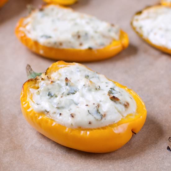 Goat Cheese Stuffed Peppers - Recipe photo by baked in