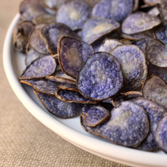 Purple Peruvian Potato Chips - Recipe photo by ButterYum