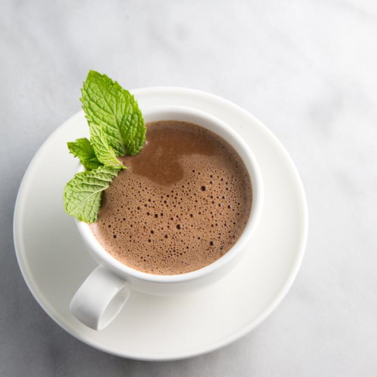 Mint Hot Chocolate - Recipe photo by the little epicurean