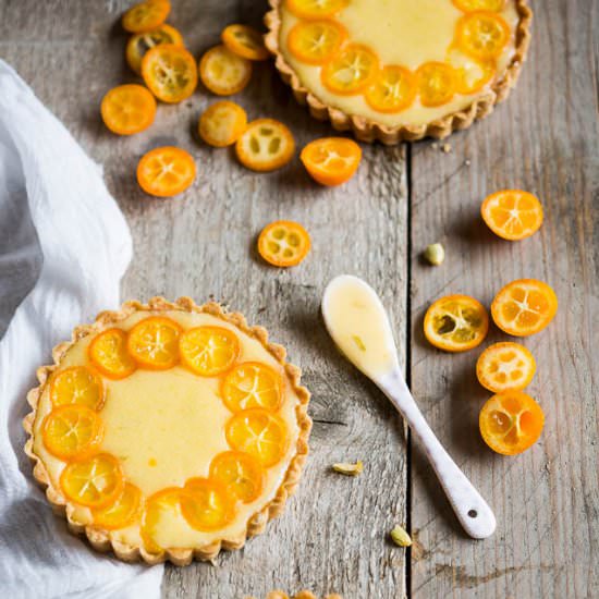 Lime curd tarts with kumquats - Recipe photo by Simones Kitchen