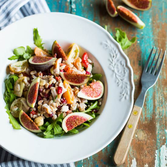Farro salad with figs - Recipe photo by Simones Kitchen