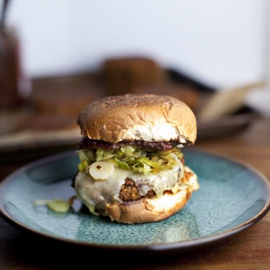Butternut Squash Burgers (GF + V) - Recipe photo by OurFourForks