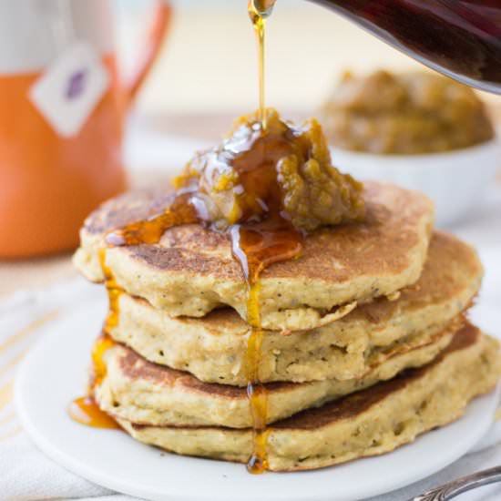 Healthy Pumpkin Quinoa Pancakes - Recipe photo by simplyquinoa