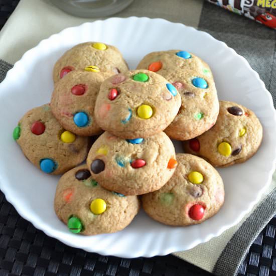 Bite Sized Mini M&M Cookies - Recipe photo by shebakeshere